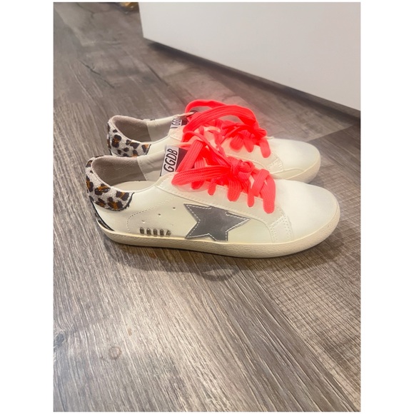 Golden Goose Shoes - Golden Goose White Sneakers with Silver Star and Pink Laces Size 5